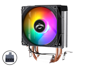 QiuzAimNo Frame drop in Team Fights9cm ventola RGB silenziosa con 2 heatpipe per 12th Gen CPUs,3pin/4pin interfaccia alimenta la tua <span class=keywords><strong>CPU</strong></span> - Product Image 5