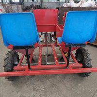 Planteuse de pommes de terre à 2 rangées avec double boîte de vitesses, machines de plantation à haut rendement