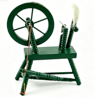 Maison de poupée miniature antique, roue à coudre tournante des années 1900, mini-meubles pour maison de poupée, machine à coudre à l'échelle 1:12