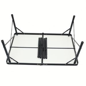 Modern Design Aluminum Lightweight Rectangle Folding <b>Table</b> <b>Adjustable</b> <b>Legs</b> Easy-carrying Durable Construction Outdoor <b>Camping</b> - Product Image 4