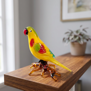 Figurine de perroquet colorée en résine, statue d'oiseau décorative pour salon, décoration de la maison, cadeau d'anniversaire - Product Image 4