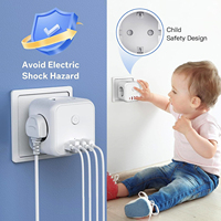 Multiprise cube 17W à charge rapide avec interrupteur, design anti-chute, avec ports USB et Type-C