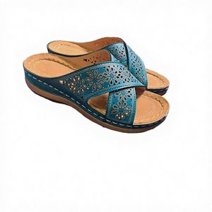 Summer <b>Women</b> Wedge <b>Sandals</b> Premium <b>Orthopedic</b> Open Toe Vintage Anti-slip Slip-On Breathable PU Leather Casual Female Platform - Product Image 6