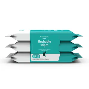 शीर्ष विक्रेता Hypoallergenic Flushable गीले टॉयलेट पेपर सफाई लुगदी शौचालय पोंछे वयस्क के लिए Biodegradable बांस कपड़े OEM पोंछे