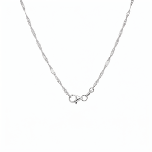 Classic Smooth Braided White Pt950 Fine Rope <b>Chain</b> Necklace For Women Daily Wear Luxury Platinum Jewelry - Product Image 1