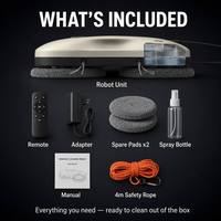 Robot de nettoyage de vitres électrique intelligent 3000Pa avec double pulvérisation d'eau, nettoyeur de vitres automatique, commande vocale, pour immeubles de grande hauteur et hôtels