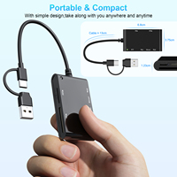 Lector de tarjetas USB inteligente portátil OEM, Chip ISO7816 Compatible con tarjetas MS M2 SD TF, lector de tarjetas de identificación IC de alta eficiencia, escritor