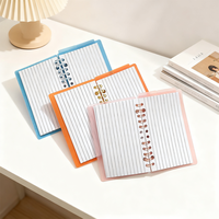 Carnet à spirales avec fermeture élastique de la marque JSF, format A7, pour étudiants, avec couleur et logo personnalisés