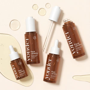 Botella de Plástico PET Redonda de Lujo con Degradado, 20ml 30ml 40ml 50ml, para Cuidado de la Piel, Esencia, Suero <span class=keywords><strong>Facial</strong></span>, <span class=keywords><strong>Aceite</strong></span> <span class=keywords><strong>Limpiador</strong></span>, con Botón de Presión y Gotero - Product Image 6