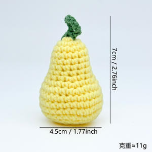 Llaveros de fresa, caqui, maní, manzana, naranja, tigre y león, accesorios de lana tejida, venta al por mayor - Product Image 6