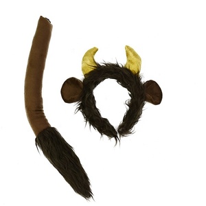 Accessoires <span class=keywords><strong>de</strong></span> cosplay personnalisés en peluche : bandeau oreilles <span class=keywords><strong>de</strong></span> bétail et queue <span class=keywords><strong>de</strong></span> <span class=keywords><strong>loup</strong></span>/chat pour déguisements - Product Image 1