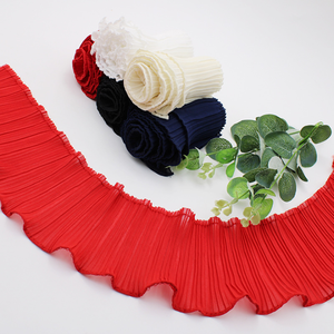 Garniture en dentelle à volants en mousseline de soie blanche de qualité supérieure garniture en dentelle plissée à froufrous pour poupées bébés filles jupes habillées - Product Image 3