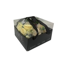 Haute qualité fleurs fraîches et fruits boîte vide carré Transparent cadeau d'anniversaire saint valentin emballage cadeau boîte de papier