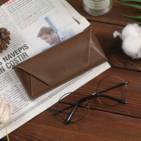 Étui à lunettes rétro E88 en cuir PU - Fermeture magnétique invisible - Boîte de rangement pour lunettes résistante aux rayures et à l'usure