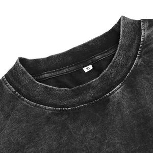 Áo thun nam oversize 100% cotton dày, in kỹ thuật số, logo, áo thun <span class=keywords><strong>vintage</strong></span>, giặt acid, thiết kế tùy chỉnh - Product Image 6