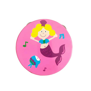 Tamborín de Madera de 6 Pulgadas con Diseño de Dibujos Animados, Instrumento de Percusión Orff, Juguete Musical para la Mano, Venta al Por Mayor, Trae Alegría - Product Image 2