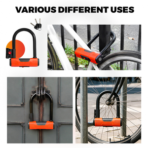 Jinda 140x200mm <span class=keywords><strong>ART</strong></span> 3 étoiles, cadenas en U haute sécurité, en alliage de fer robuste, ABS, <span class=keywords><strong>antivol</strong></span>, pour moto, vélo électrique, trottinette électrique, vélo - Product Image 6
