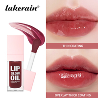 Lakerain Private Label Clear Glossy Pink Lip Gloss teinte à l'huile plus dodue Custom Hydratant Hydratimg Nourish Liquid Lip Glow Oil