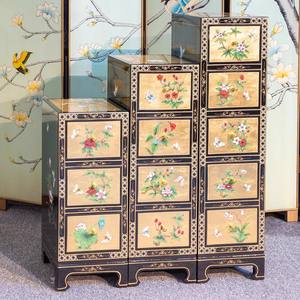 Élégant <span class=keywords><strong>petit</strong></span> meuble <span class=keywords><strong>haut</strong></span> en bois massif américain peinture feuille d'or meubles de salon avec commode et buffet - Product Image 2