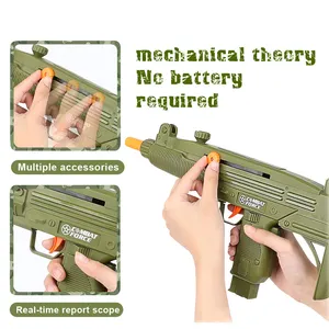 Jouets populaires, autre jeu de simulation, pistolet militaire pour garçons d'âge préscolaire, ensemble d'arme en plastique, pistolet militaire, jouets cadeaux d'anniversaire pour enfants, 2023