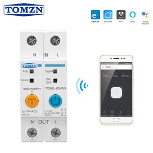 63A EweLink <span class=keywords><strong>Single</strong></span> <span class=keywords><strong>phase</strong></span> wifi thông minh năng lượng Meter kWh đo giám sát ngắt mạch hẹn giờ tiếp sức với rò rỉ bảo vệ - Product Image 2