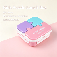 Boîte à bento puzzle, conteneur de stockage alimentaire, jeu alimentaire pour enfants