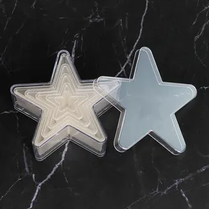 Serisi tasarım seti plastik yıldız şekilli pc kurabiye kesici