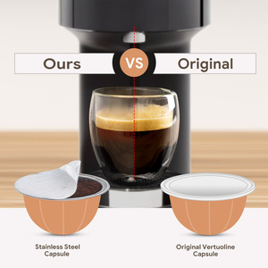 Outil de remplissage de capsules de café en plastique réutilisable, compatible avec les dosettes <span class=keywords><strong>VertuoLine</strong></span> pour un expresso de style barista - Product Image 4