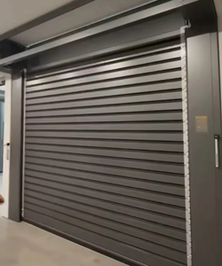 Puerta de garaje impermeable con rejilla AUTOMÁTICA DE ACERO INTELIGENTE eléctrica de lujo moderna con abridor para casas de garaje y parques - Product Image 1