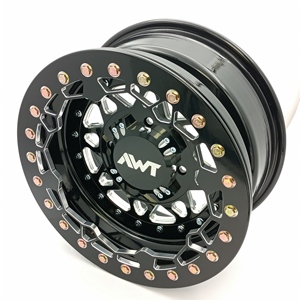 Jantes et roues UTV / Side by Side 15x7 4x137 15 pouces avec anneau de blocage de la jante et cache-moyeu adaptés à <span class=keywords><strong>Can</strong></span> <span class=keywords><strong>Am</strong></span> X3 <span class=keywords><strong>Maverick</strong></span> - Product Image 1