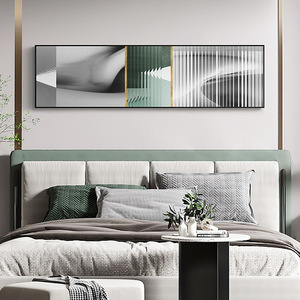 Conjunto <span class=keywords><strong>de</strong></span> 1 Cuadro Moderno Abstracto <span class=keywords><strong>de</strong></span> Pared, Pintura en Lienzo con Textura Verde Dorado para Dormitorio, Hotel, Decoración Sobre la <span class=keywords><strong>Cama</strong></span> - Product Image 5