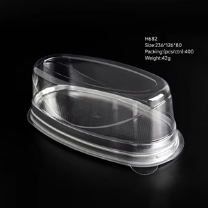 Transparent Disposable Custom PET Plastic Cake Container Wholesale Factory Oval Bread Cheesecake Packaging Box for Dessert - Product Image 4