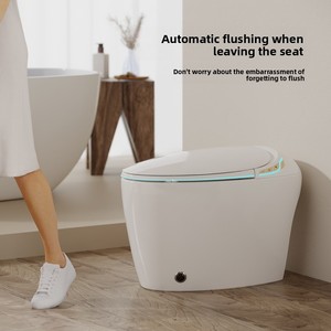 WC intelligent tout-en-un à commande à distance, à double chasse, avec capteur, chauffage et fonction bidet, pour usage domestique, avec siphon en S entièrement automatique, OEM - Product Image 3