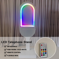LEDA Ventes Flash : Cabine Téléphonique Audio Lumineuse LED Beige pour Livre d'Or – Idéale pour Décoration de Mariage et Événements
