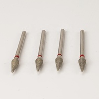 F M 3/32" Embouts de ponceuse à ongles diamantés en forme de goutte, de sécurité, pour manucure, élimination des cuticules russes, en gros, avec rangement