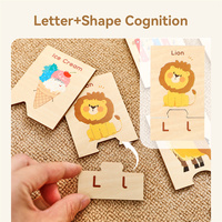 Puzzles en bois Montessori Alphabet et animaux Jouet éducatif pour enfants de 2 à 7 ans Unisexe avec boîte de rangement