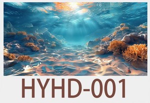 Nhãn dán nền bể cá, hình ảnh độ nét cao 3D nhìn ra biển, nhãn dán trang trí cảnh quan hồ cá 5D - Product Image 6