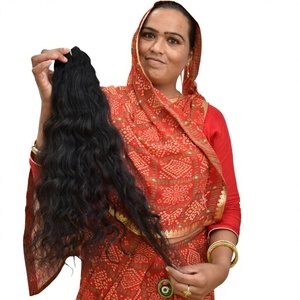 Extensiones de cabello humano de la India, extensiones de doble trama natural al por mayor para mujeres negras - Product Image 1