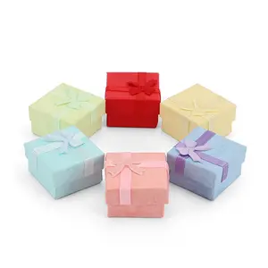 4x4x2.6cm mini small paper engagement gift finger ring display packing box