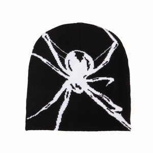 Chất Lượng Cao Unisex Thời Trang Màu Khối Mô Hình Ấm Dệt Kim Beanie Spider Web Jacquard Mùa Thu Mùa Đông Ngoài Trời Mũ Cho Nam Giới - Product Image 4