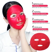 Masque Visage Éclaircissant à la Vitamine C et Tomate Rouge Marque Blanche, Correcteur de Taches Brunes, Apaisant, Affinant les Pores, Masque en Tissu Végétalien, Vente en Gros