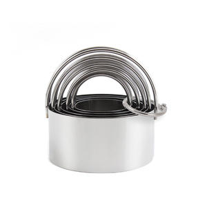 Custom Cookie Cutter Pastry Mold Tool Multiple Sizes Donut Cutter Stainless Steel Round Circle <b>Biscuit</b> Cutter with Handle - Product Image 3