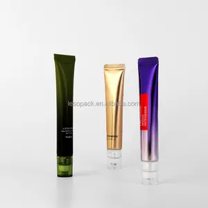 15ml 20ml 25ml Colorful massage cream refillable tube with Stainless roller ball