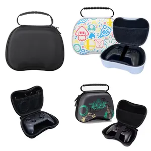 Kustom antiguncangan PS4/PS5/Nintendo Switch Pro pengendali penyimpanan keras EVA tas untuk perjalanan membawa tas