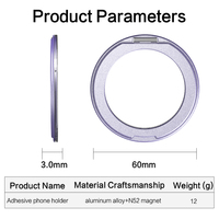 Support de téléphone magnétique pliable ultra-fin avec logo personnalisé, béquille antichoc en alliage d'aluminium, vente en gros