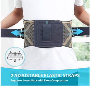Ceinture lombaire respirante, réglable et amovible en tricot pour le soutien du dos - Product Image 2