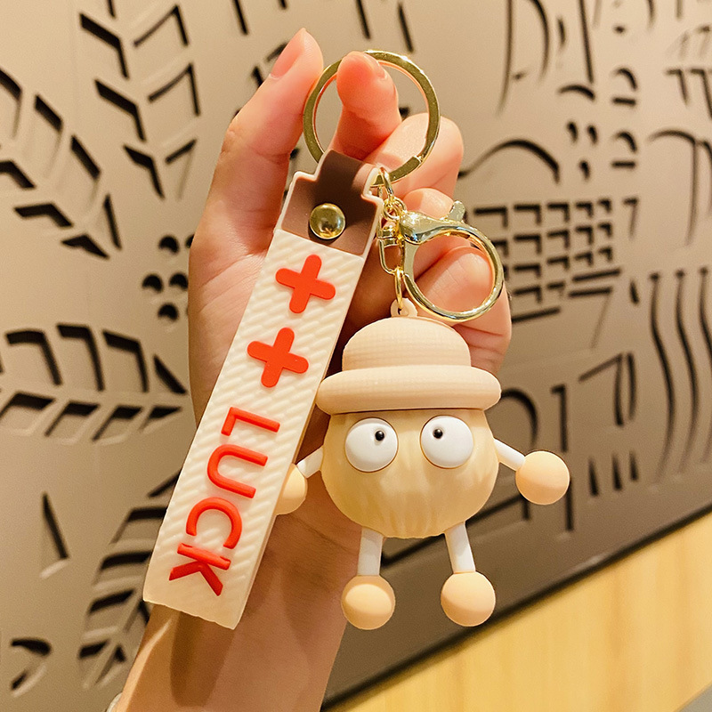 Cartoon Long Legs Small Briquettes Key Chain - Creative Gift