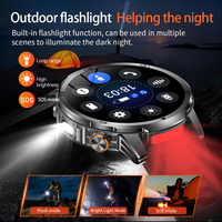 Reloj Deportivo Inteligente AK95 de Alibaba, Electrónica Inteligente, Monitoreo de Salud, Resistente al Agua IP68, Linterna, Carga Magnética, Relojes Inteligentes de Fitness