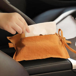 Cotton Road - Funda para caja de pañuelos de algodón puro, color caramelo, portátil, multiusos, para el hogar, el coche, verano 2023 - Product Image 3