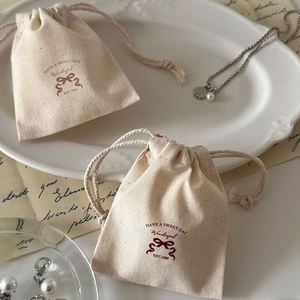 Factory OEM 100% Organic Cotton Dust <b>Pouch</b> Personalized Small Cotton <b>Drawstring</b> Bag - Product Image 3